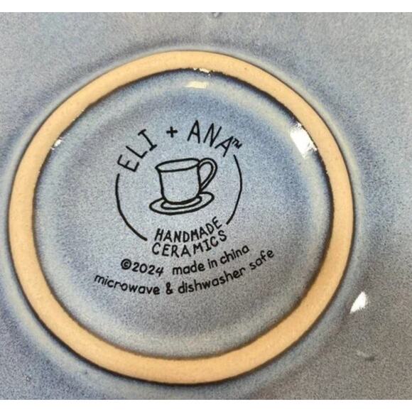 Eli + Ana Christmas Blue Nite Winter Snowy Cabin Salad Plates 8in Set of 4 NEW - Picture 8 of 11